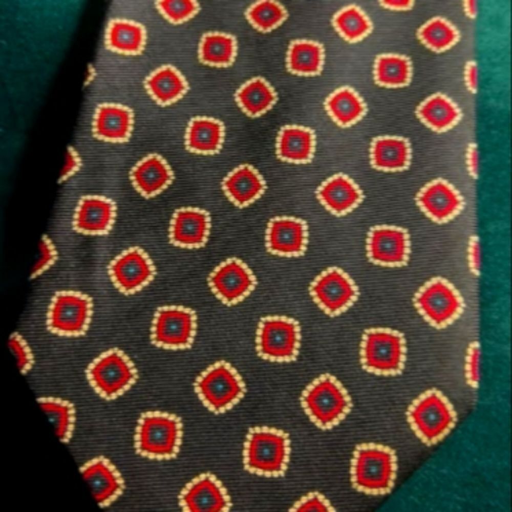 NWT Land's End Hand Sewn Silk Tie Made in USA